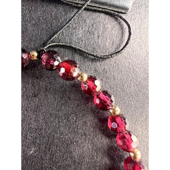 NEW 14k gold garnet stretch bracelet - Picture 5 of 13